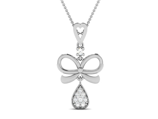 Silver Face Pendant Love Necklace CZ Design For Women Valentine Day Jewelry Gift