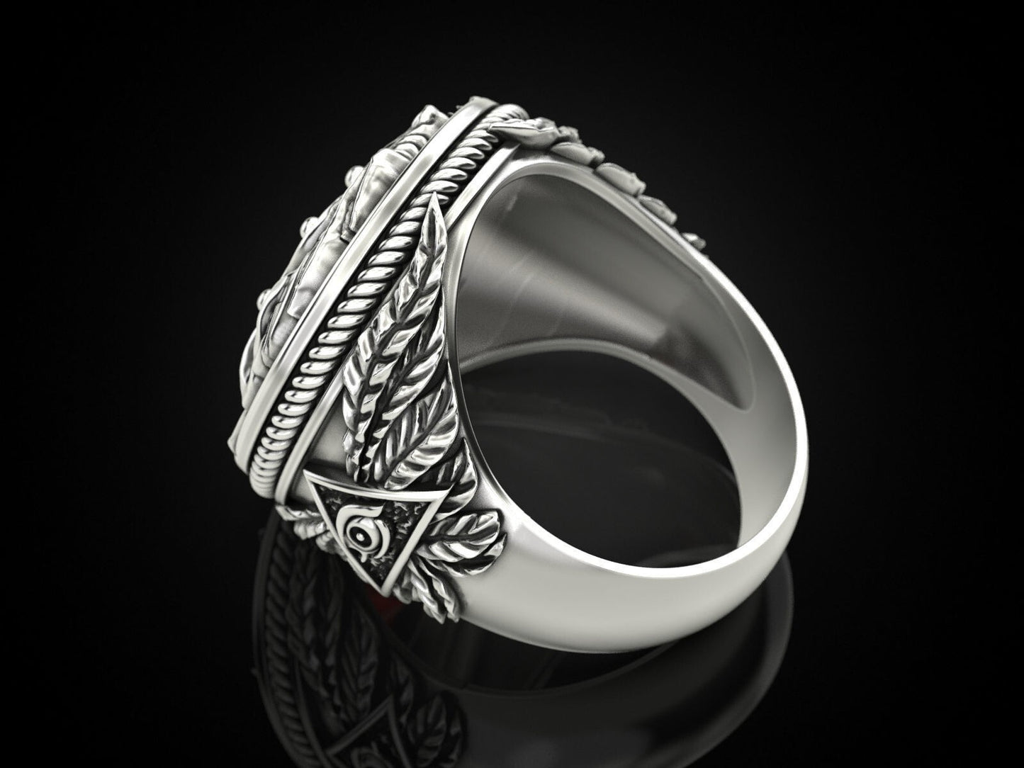 925 Sterling Silver Ouroboros Dragon Serpent Ring Handmade Ring Men Size 5-15