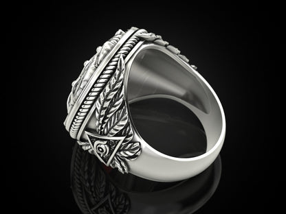 925 Sterling Silver Ouroboros Dragon Serpent Ring Handmade Ring Men Size 5-15