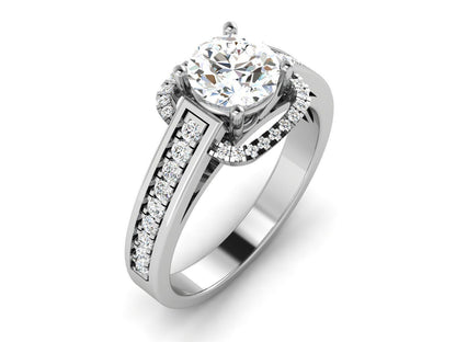 Silver Cubic Zirconia Promise Engagement Solitaire Ring Women Friend Gift Us5~15