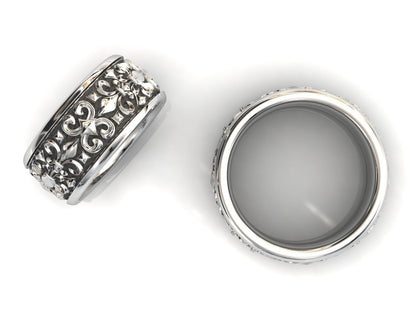 925 Sterling Silver Band Ring US5~15 Handmade Vintage Statement Gift Unisex