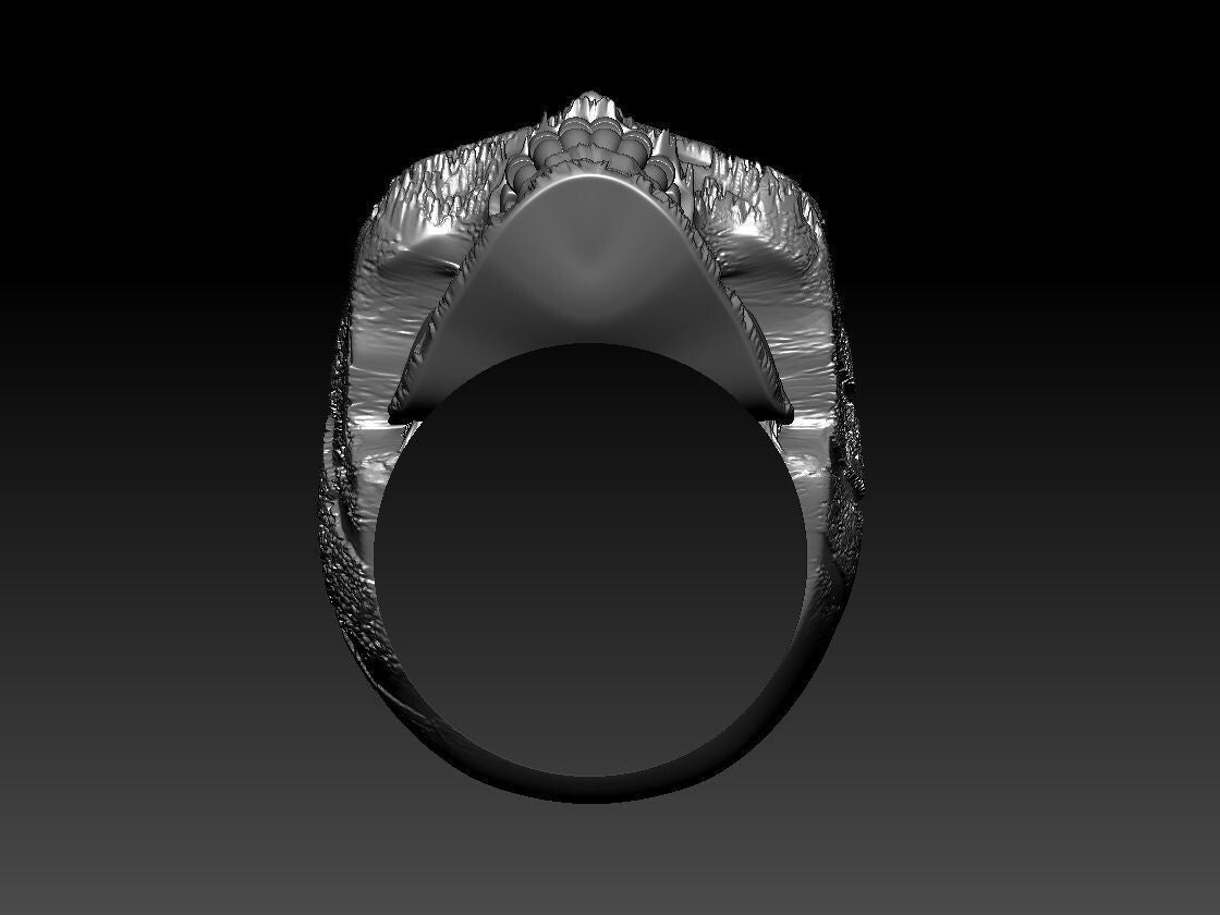 Huge Heavy Men's Gothic Skull Biker Ring Silver Rocker Band US5-15 Unique Gift