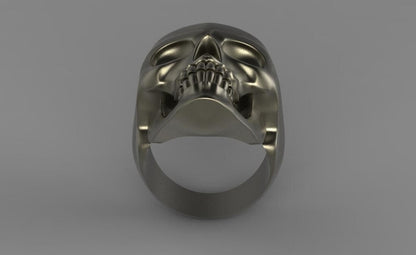 Silver Skull Ring Handmade Gothic Biker Boho Ring New Rocker Skull Ring For Men