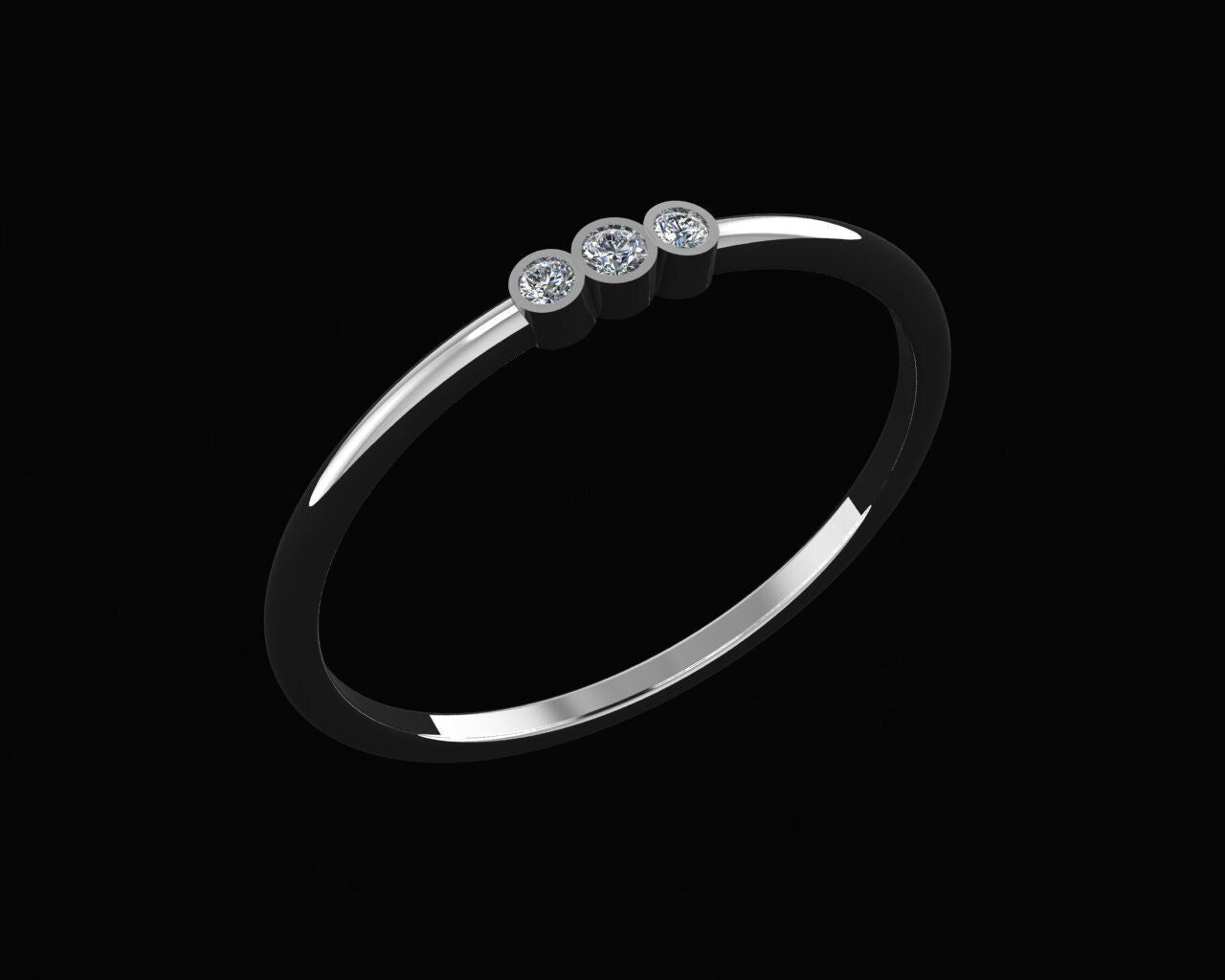 925 Sterling Silver Round Moissanite Wedding Band Engagement Women Ring US5-15