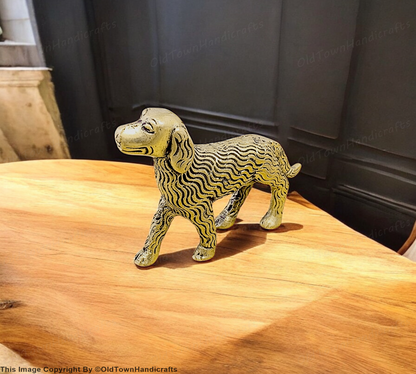 Handcrafted Brass Dog Showpiece for Home Office Decor Dog Collectible Gift Item