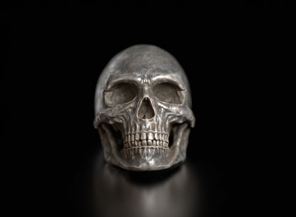 Skull Ring Silver Skull Ring Solid Gothic Biker Ring For Men Wedding Ring US5~15