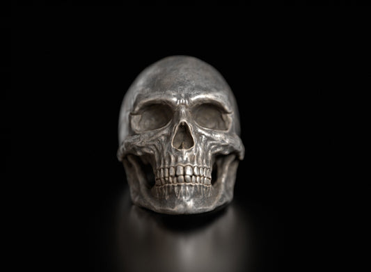 Skull Ring Silver Skull Ring Solid Gothic Biker Ring For Men Wedding Ring US5~15