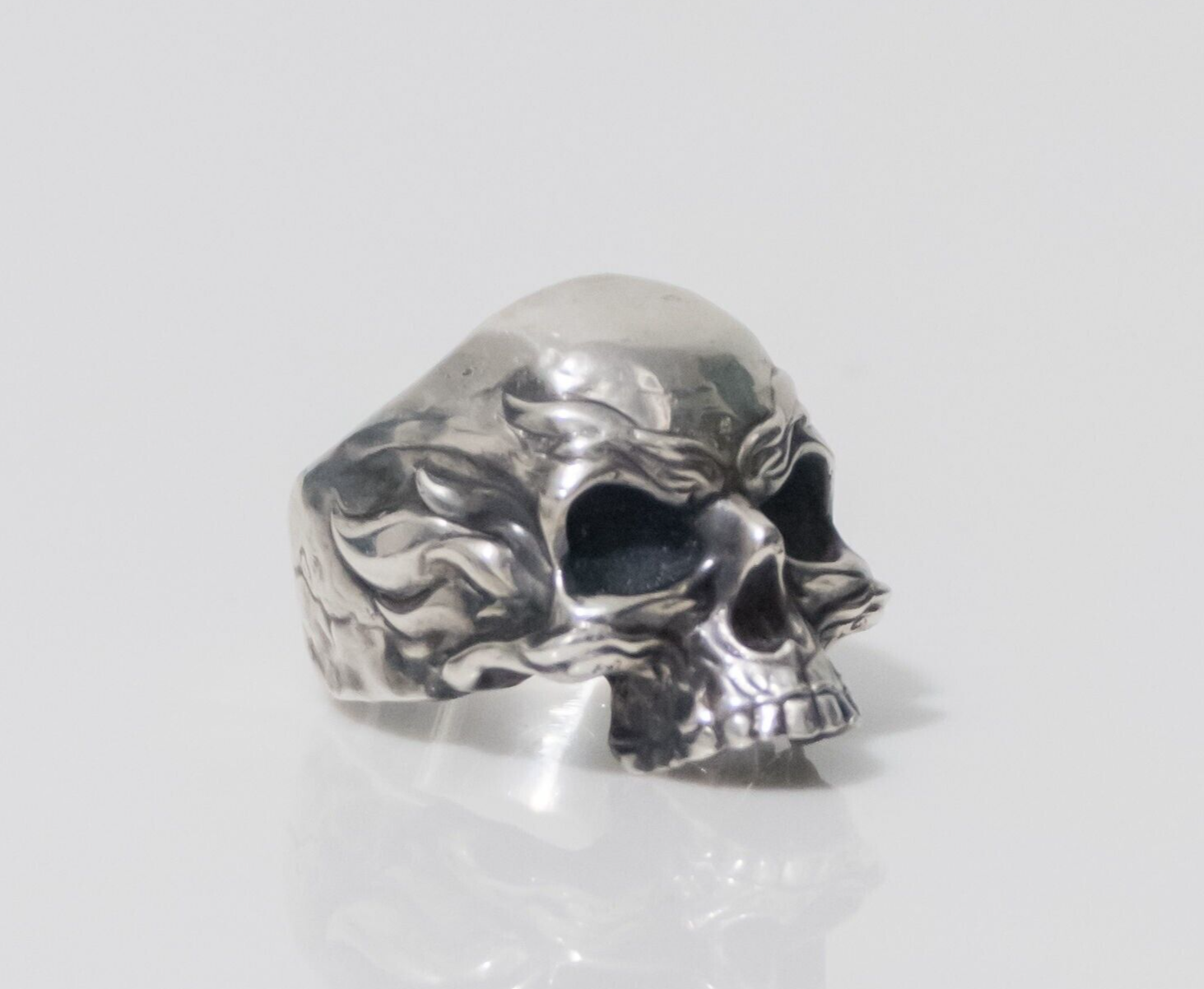 925 Silver Skull Ring Handmade Bold Dark Aesthetic Gift For Men Women US5~15