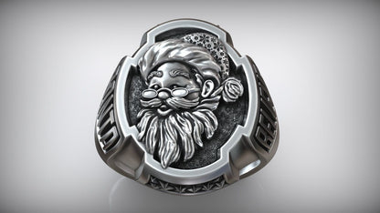 925 Sterling Silver Santa Claus Saint Nicholas Believe Ring Santa Ring US5 ~15