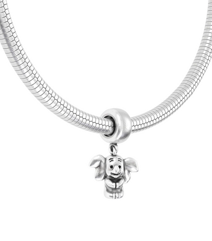 925 Silver Baby Elephant Charm Pendant Necklace Lucky Gift Home Baby Children