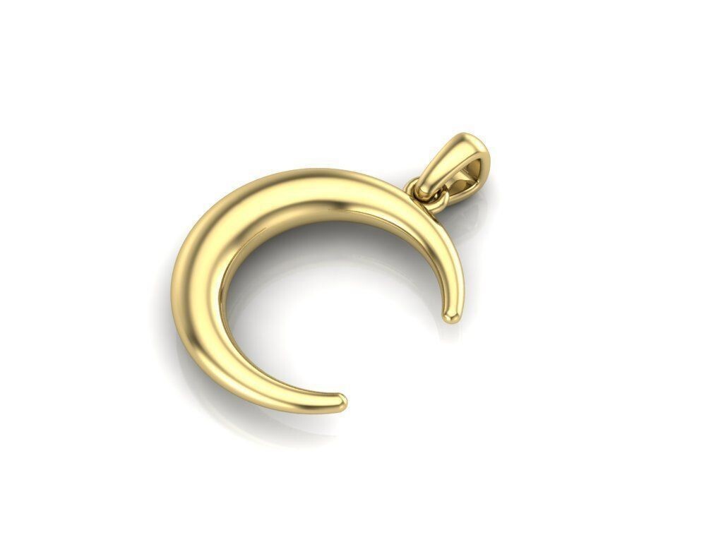 Moon Pendant Crescent Moon Necklace Small Celestial Charm Gift for Women Men