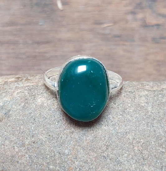 Green Onyx Gemstone 925 Sterling Silver Handmade Ring,Statement Ring,Unisex Ring
