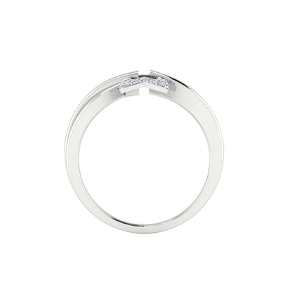 Prong Setting CZ Round Semi Mount Star Wedding Ring Us5~ 15 Bypass Promise  Ring