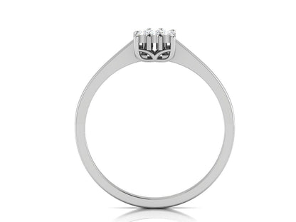 Natural Silver Moissanite Cluster Wedding Ring Promise Ring For Women US5~15