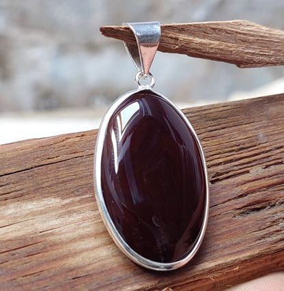 Unique Brown Agate 925 Sterling Silver Gemstone Pendant Jewelry Girls Pendant
