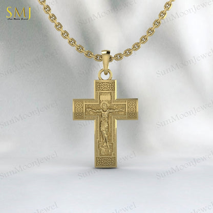 Jesus Ascension Necklace Christian Cross Religious Pendant 925 Silver Christmas