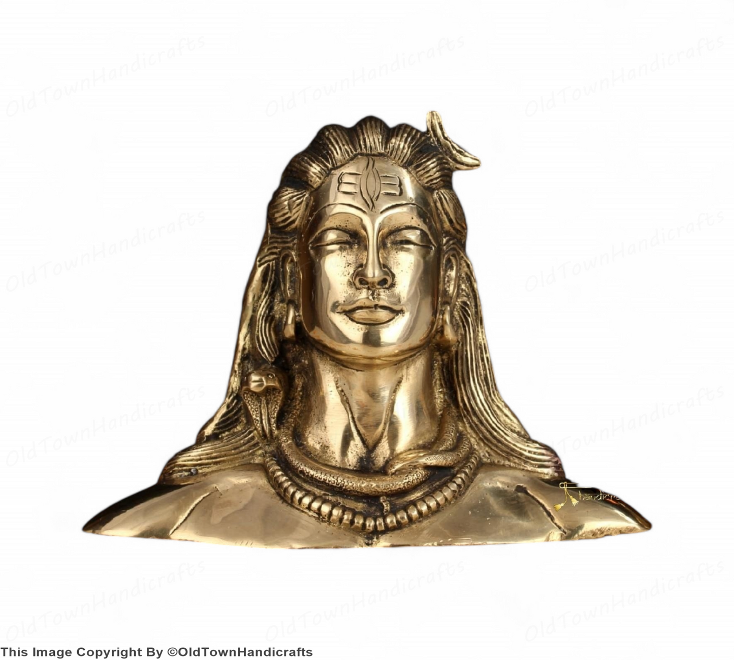 Brass Adiyogi Shiva Statue Lord Shiva Idol for Home Decor Shiva Statue Gift  4"