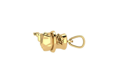 Baby Skull Pendant Gothic Biker Rock Punk Brass Skull Necklace Women Men Jewelry