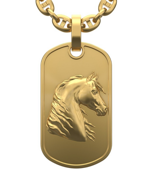 Horse Head Brass Necklace Durable All Occasions And Animal Lovers Horse Pendant