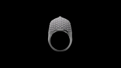 Men Skull Ring 925 Silver Moissanite Skull Ring Handmade Biker Jewelry US7~15