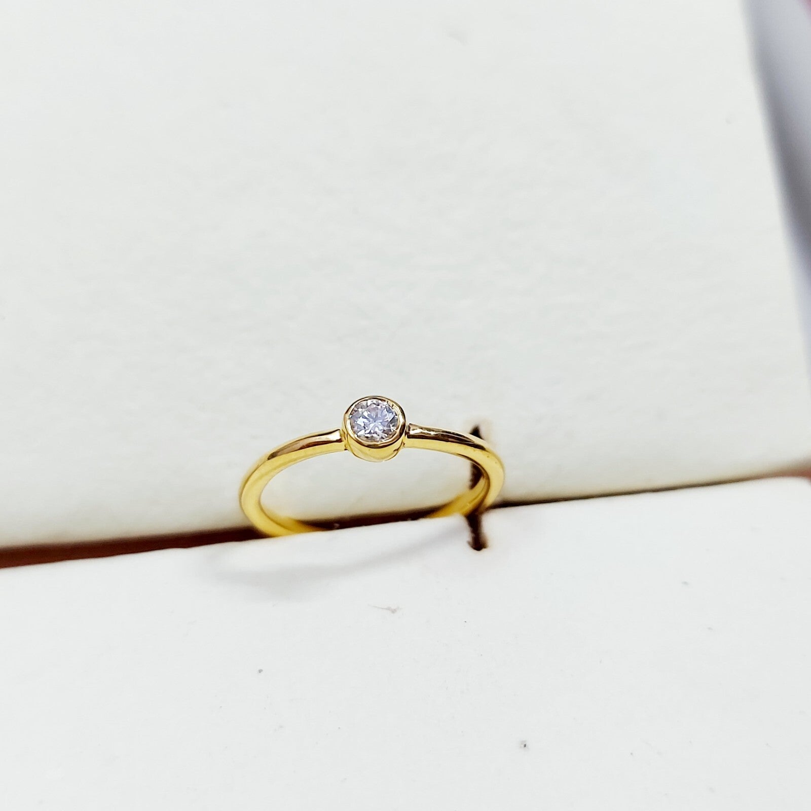 Solitaire Moissanite Ring Silver Minimalist Simple Engagement Ring Gift US5 ~15
