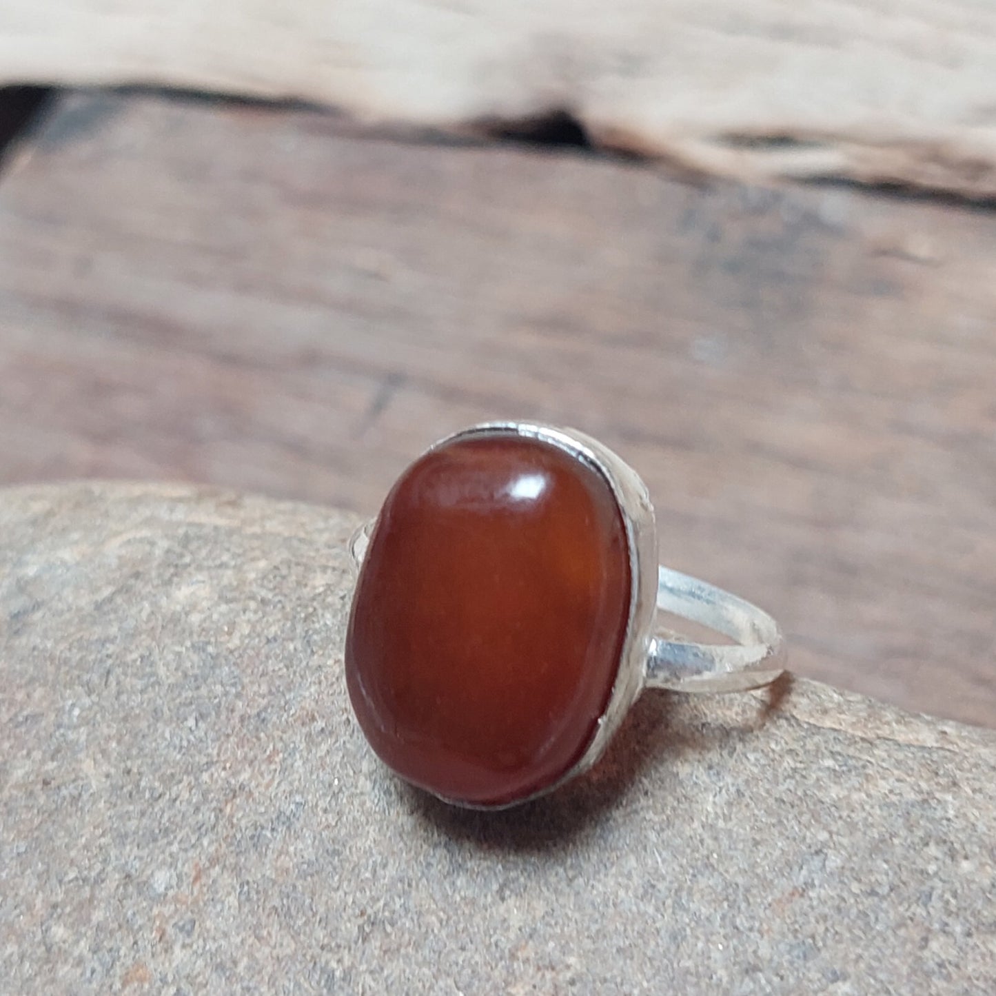 Oval Red Carnelian Ring 925 Sterling Silver Gemstone Jewelry Gift For Her