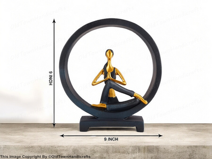 Resin Yoga Lady Showpiece for Home & Office Decor Elegant Tabletop Ornament