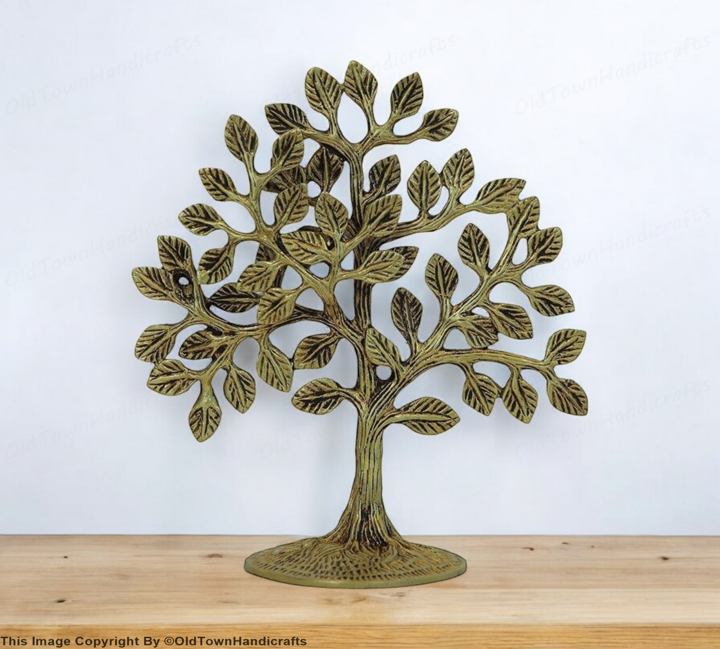 Handcrafted Brass Kalpavriksha Tree Indian Spiritual Decor for Home Office Gift