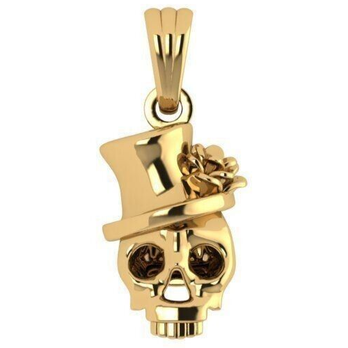 Baby Skull Pendant Gothic Biker Rock Punk Brass Skull Necklace Women Men Jewelry