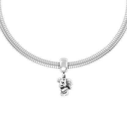 925 Silver Baby Elephant Charm Pendant Necklace Lucky Gift Home Baby Children