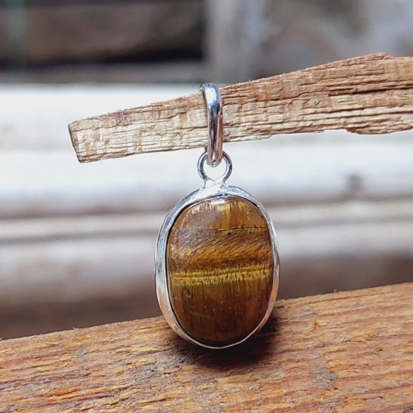 Oval Tiger Eye Pendant Necklace 925 Sterling Silver Necklaces Birthday Gift