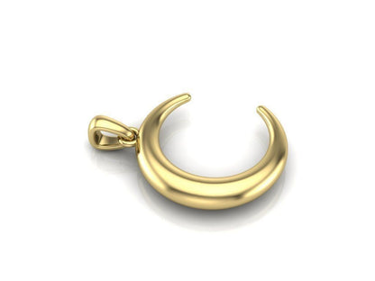 Moon Pendant Crescent Moon Necklace Small Celestial Charm Gift for Women Men