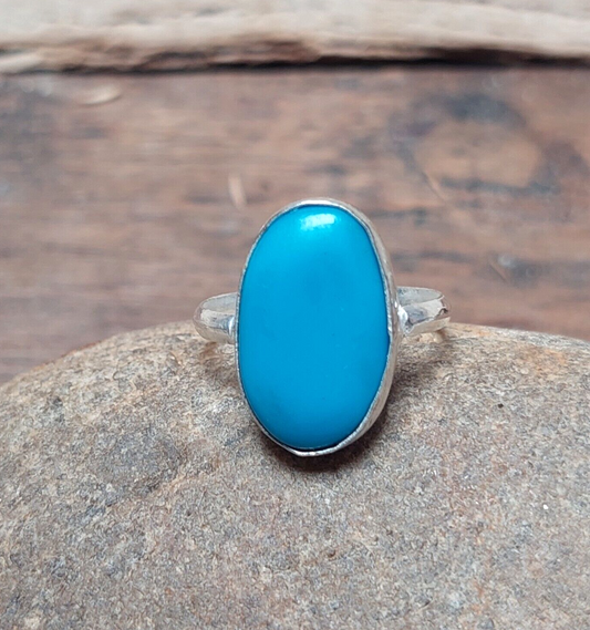 Sleeping Beauty Turquoise Sterling Silver Ring,Gift For Unisex,Anniversary Gift