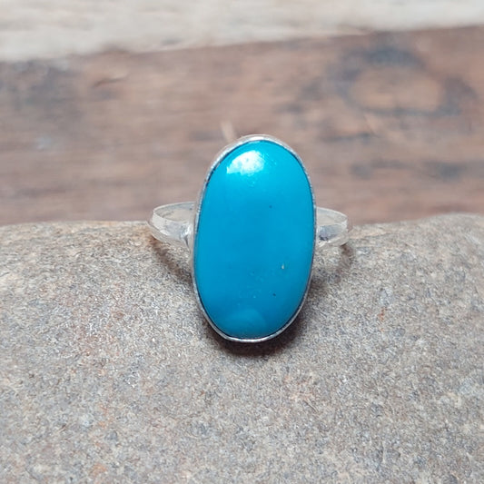Sleeping Beauty Turquoise Handmade Ring 925 Starling Silver Jewelry For Mom