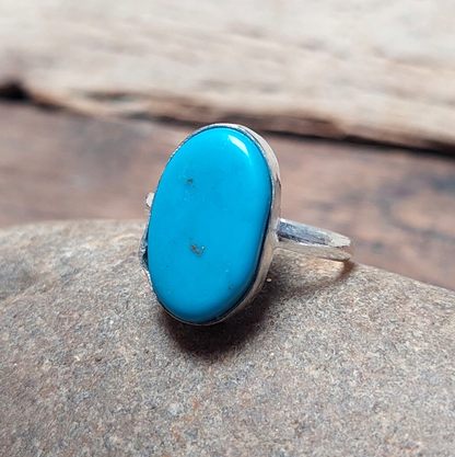 Sleeping Beauty Turquoise Ring 925 Silver Handmade Gemstone Jewelry Ring US5~15