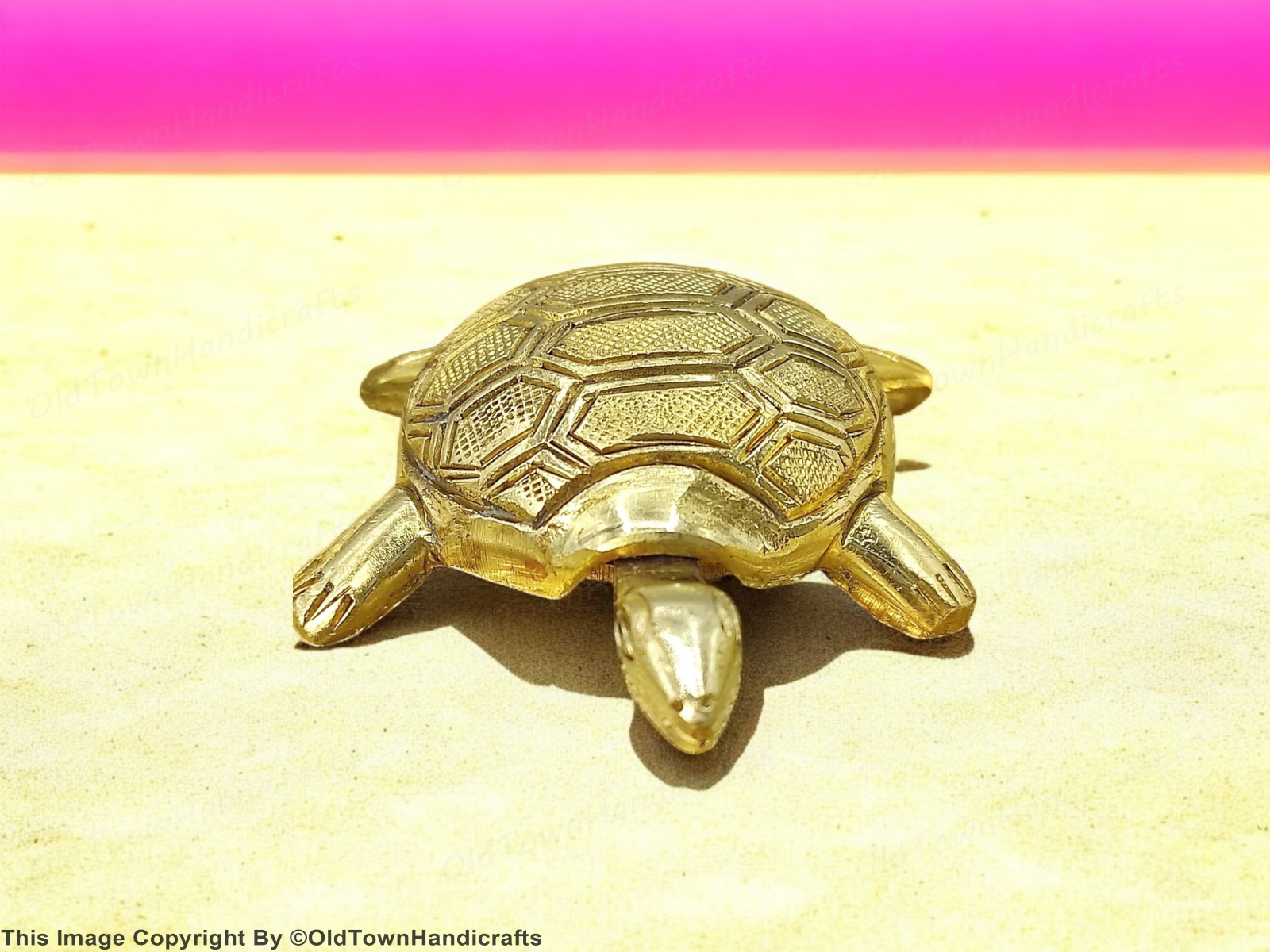 Vastu Feng Shui Brass Tortoise Plate Good Luck Career Health Home & Office