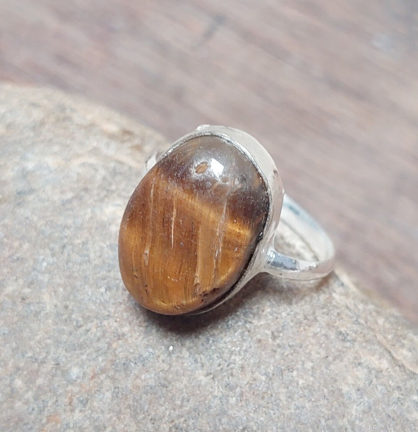 Tiger Eye Gemstone Ring 925 Sterling Silver Ring Handmade Jewelry Ring US5~15