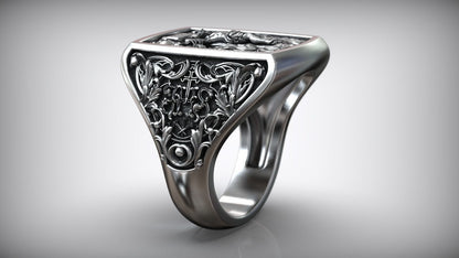 Silver Jesus Christ Crucifix Cross Mary Saints Christian Women Men Ring US5~15