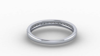 925 Silver CZ  Round Cut Eternity Wedding Band Ring Women Wedding US5-15 Gift