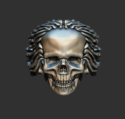 Silver Skull Biker Ring Bold Design US5~15 New Fashion Skull Wedding Ring Men
