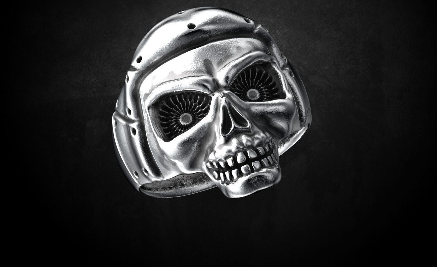 Fashion Men's Skull Ring Gothic Skeleton Biker Punk Jewelry US5-15 Handmade Ring