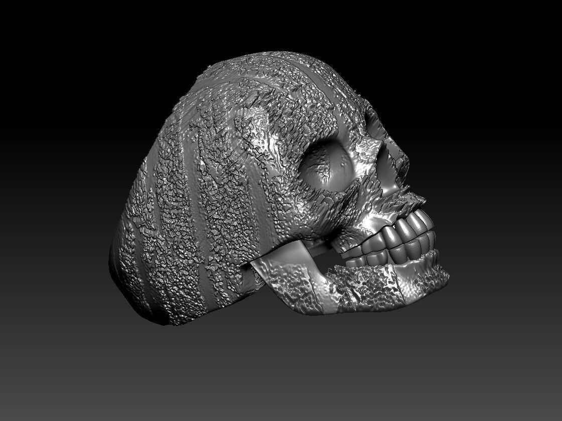 Huge Heavy Men's Gothic Skull Biker Ring Silver Rocker Band US5-15 Unique Gift