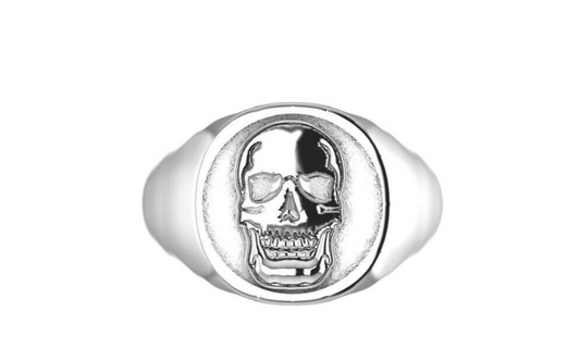 Silver Biker Skull Ring Fashion Wedding Engagement Ring For Men Jewelry US5-15