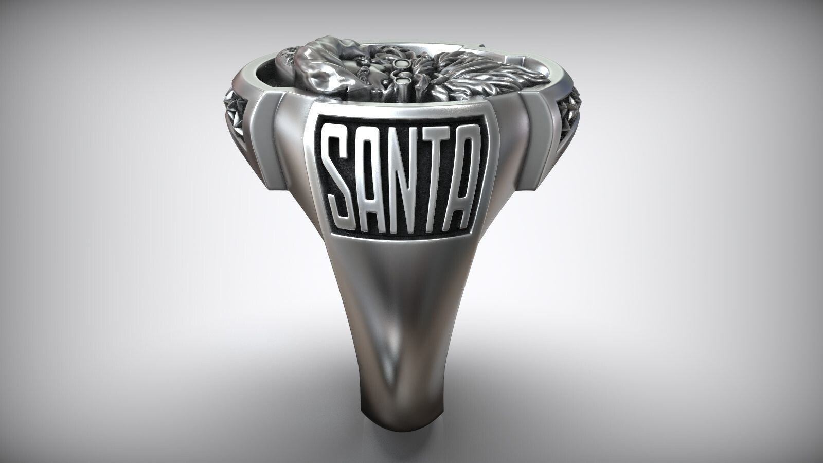 925 Sterling Silver Santa Claus Saint Nicholas Believe Ring Santa Ring US5 ~15