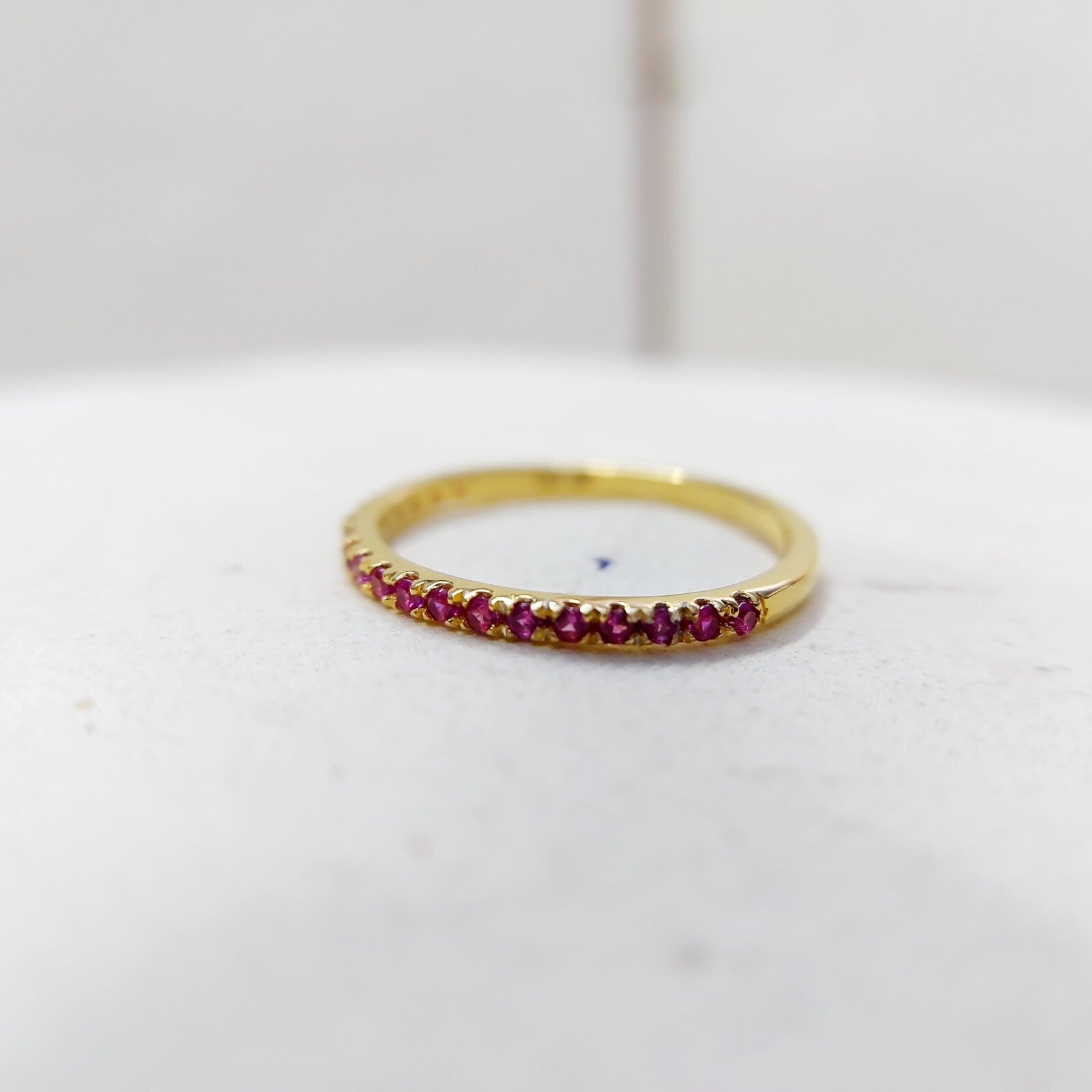 Ruby Stacking Ring Full Eternity Band Birthstone Anniversary Women Ring Us5~ 15
