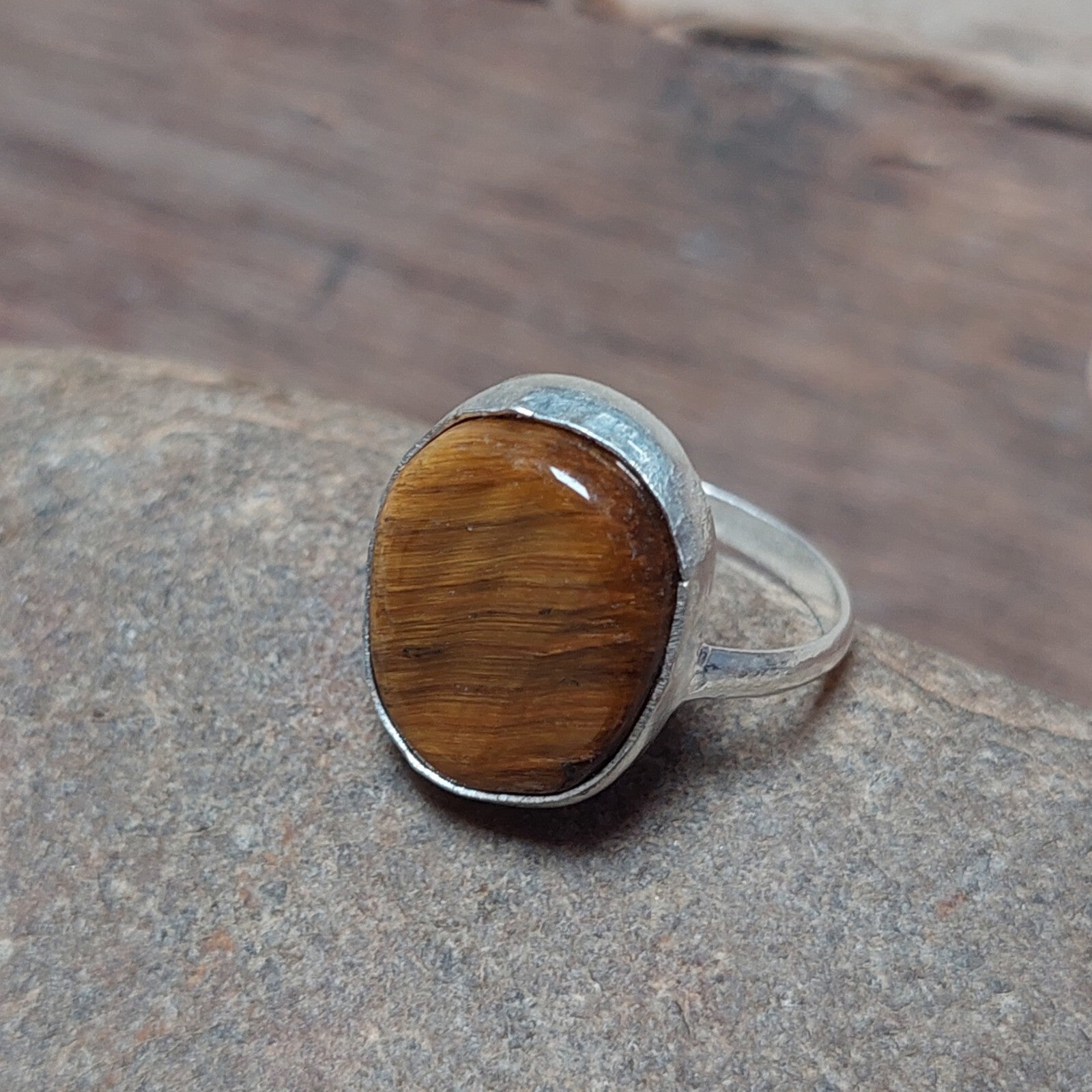 925 Sterling Silver Oval Tiger Eye Ring,Promise Ring,Anniversary Ring For Women