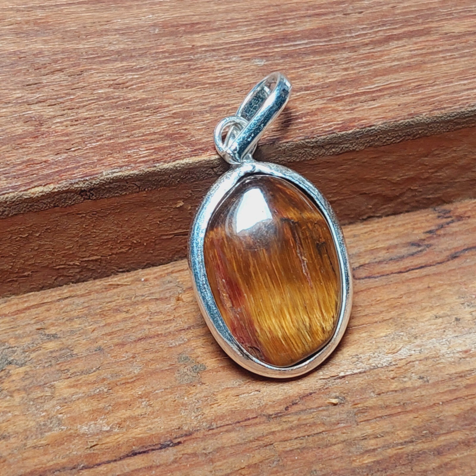 Natural Tiger Eye Pendant,925 Sterling Silver Tiger Eye Womens Jewelry Gift
