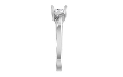 Princess Cut Moissanite Solitaire Ring 925 Silver Engagement Women Ring US5-15