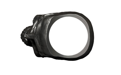 Men's Silver Heavy Metal Skull Ring High Polish Gothic Biker Ring Jewelry Us5~15