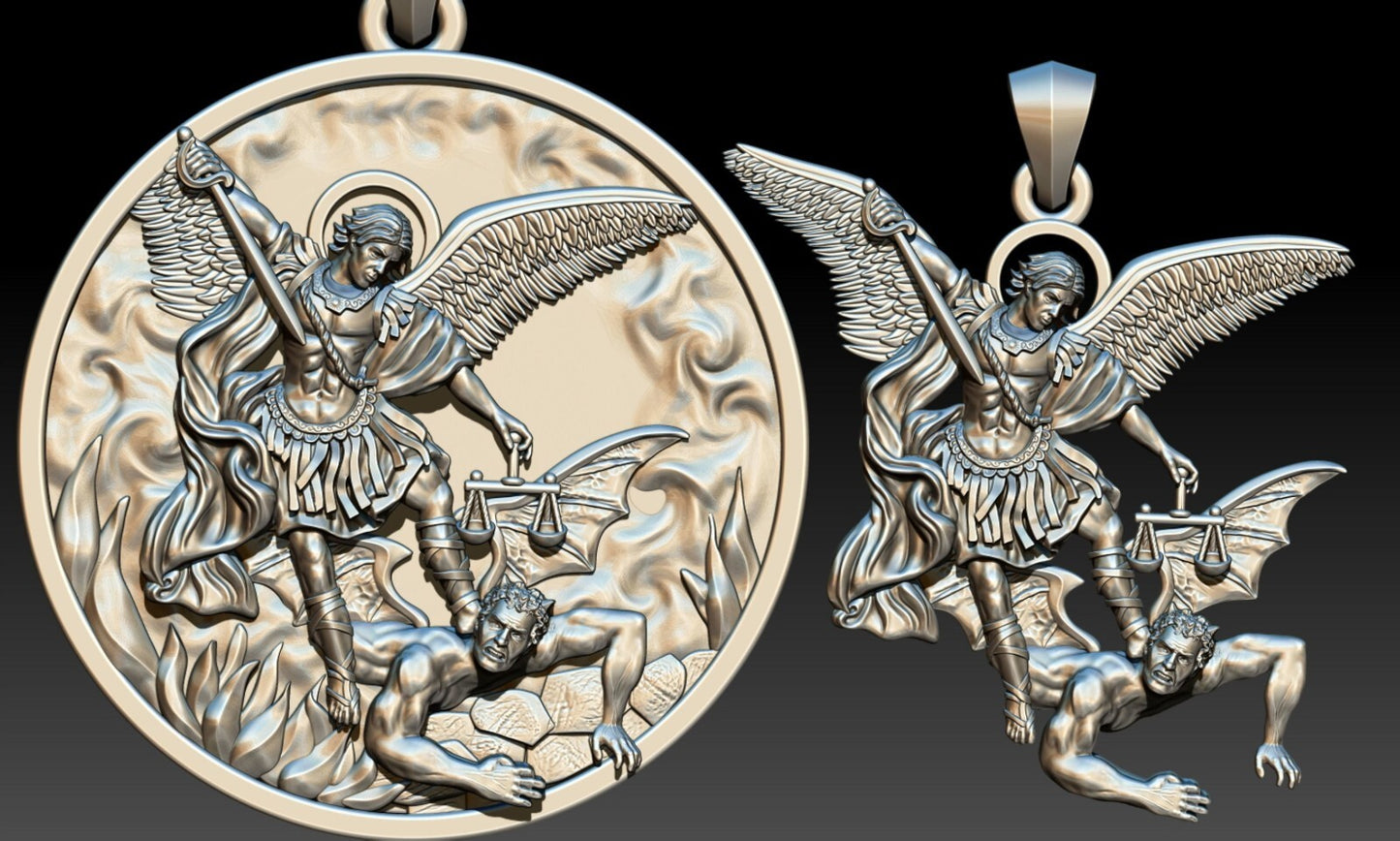 St Michael Archangel Pendant 925 Sterling Silver Necklace Gift Women